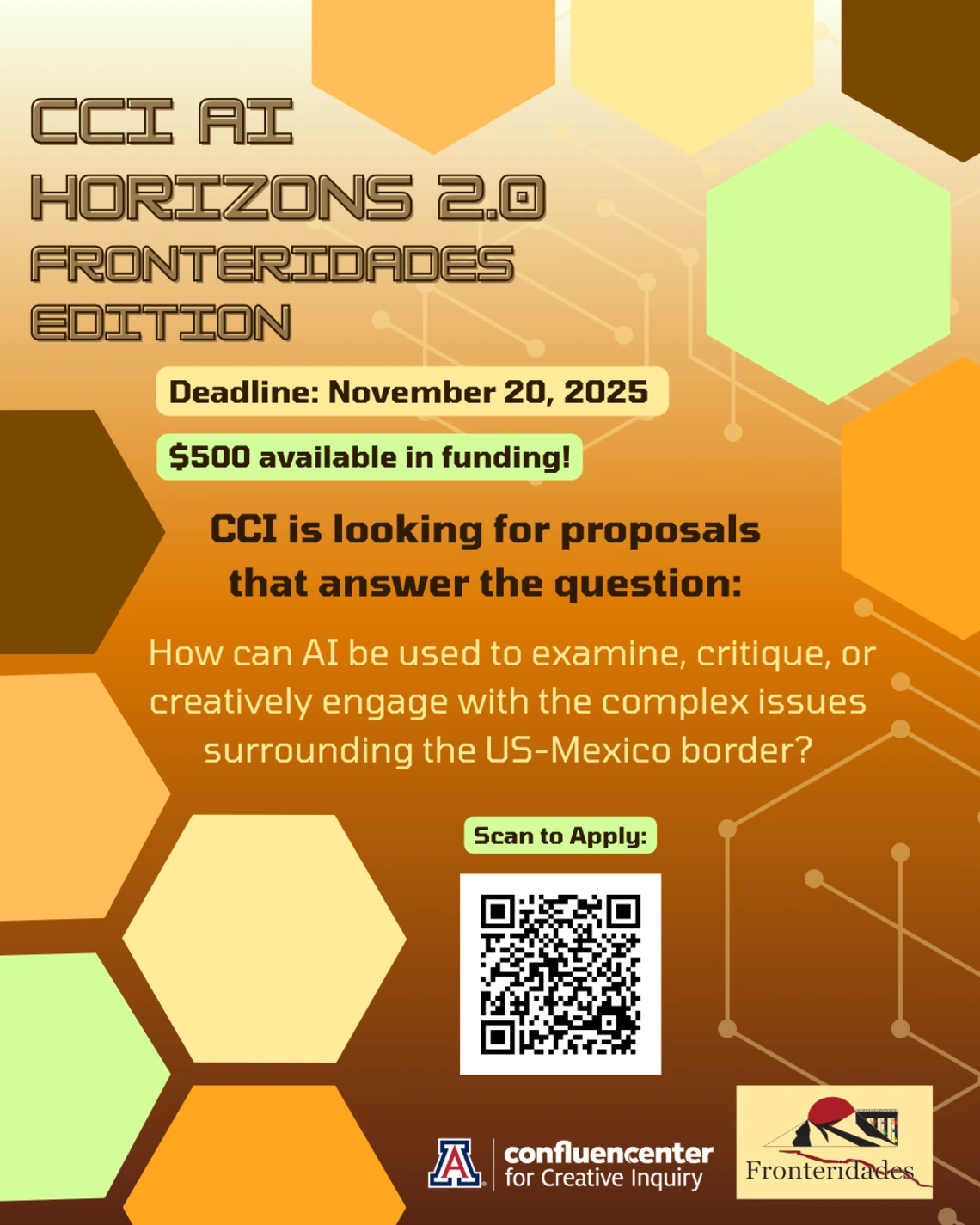 CCI is looking for proposals that address AI and the US-Mexico Border