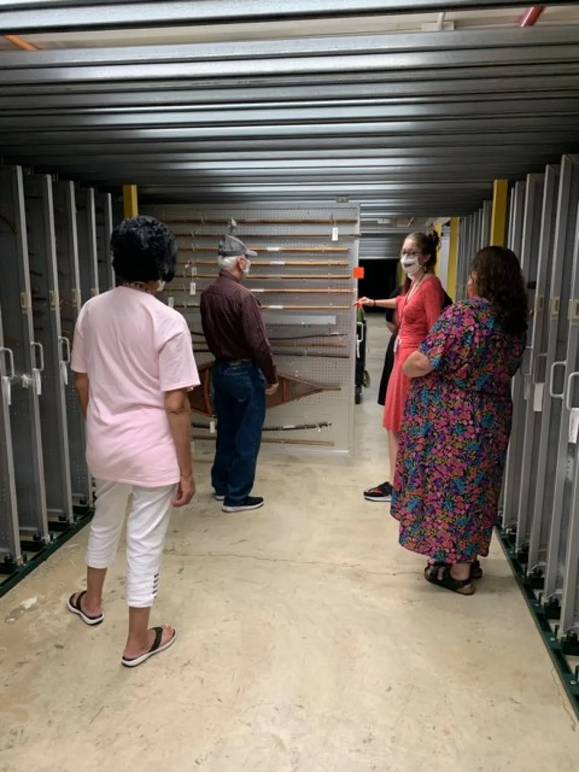 Jennifer facilitating a collections visit for colleagues from the Choctaw Nation, Smithsonian National Museum of Natural History August 2022